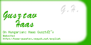 gusztav haas business card